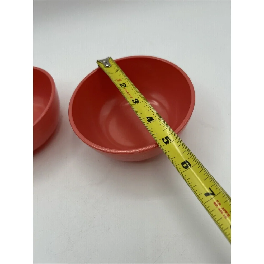 Hazel Atlas Small Bowls Set of 2 Pink Platonite Milk Glass Vtg Mid Century 5 in